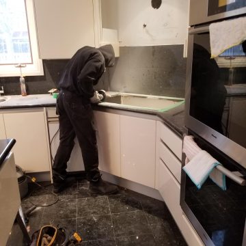 cutting countertop to fit cocktop installation